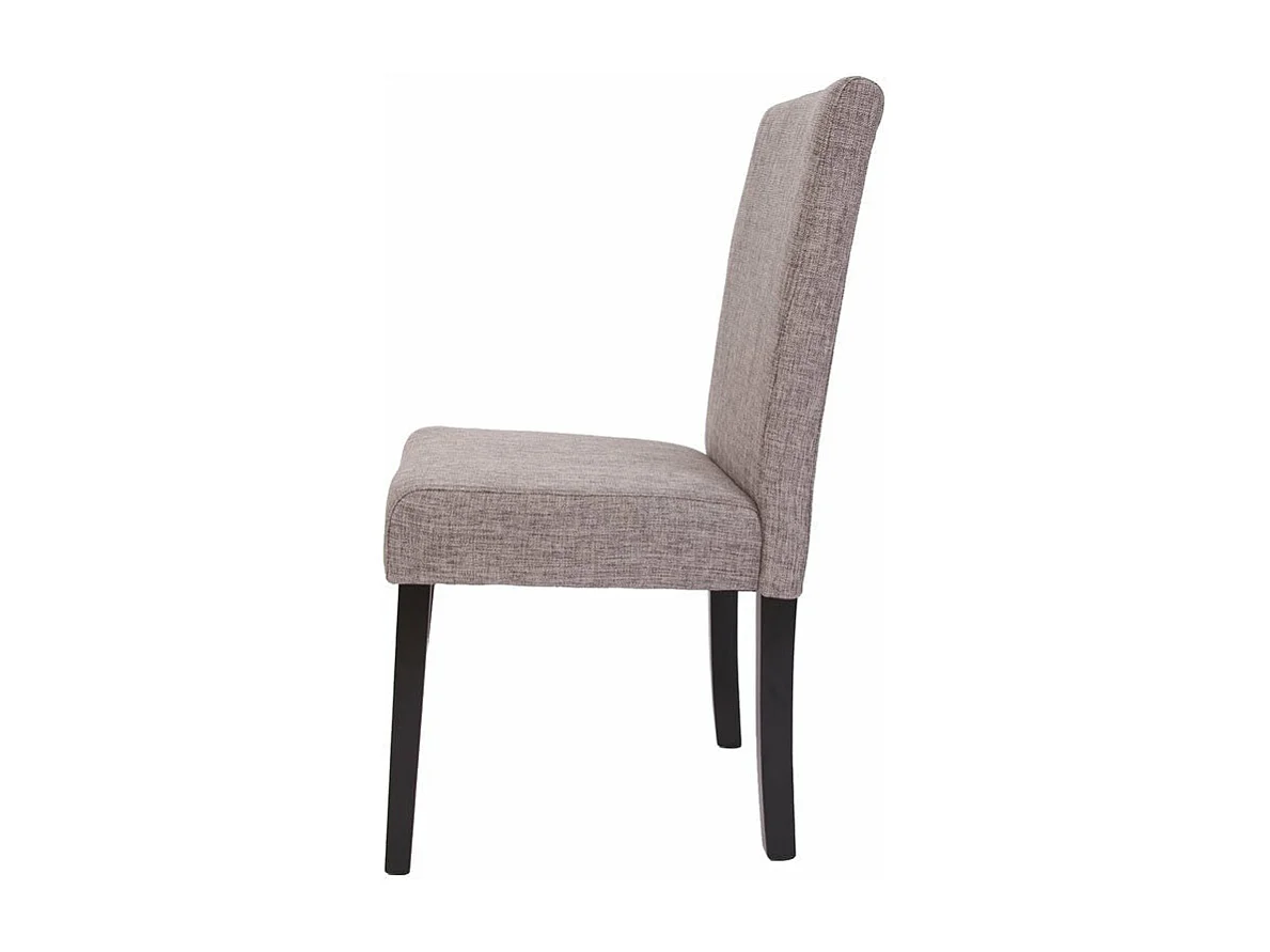 Lot de 2 chaises de salle à manger en tissu gris pieds foncés CDS04028