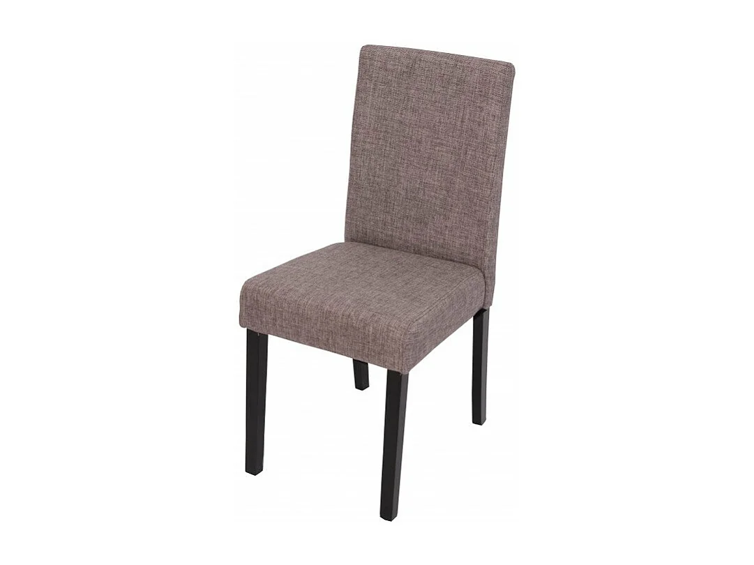 Lot de 2 chaises de salle à manger en tissu gris pieds foncés CDS04028