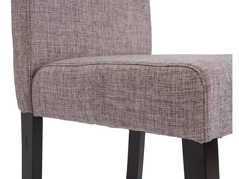 Lot de 2 chaises de salle à manger en tissu gris pieds foncés CDS04028