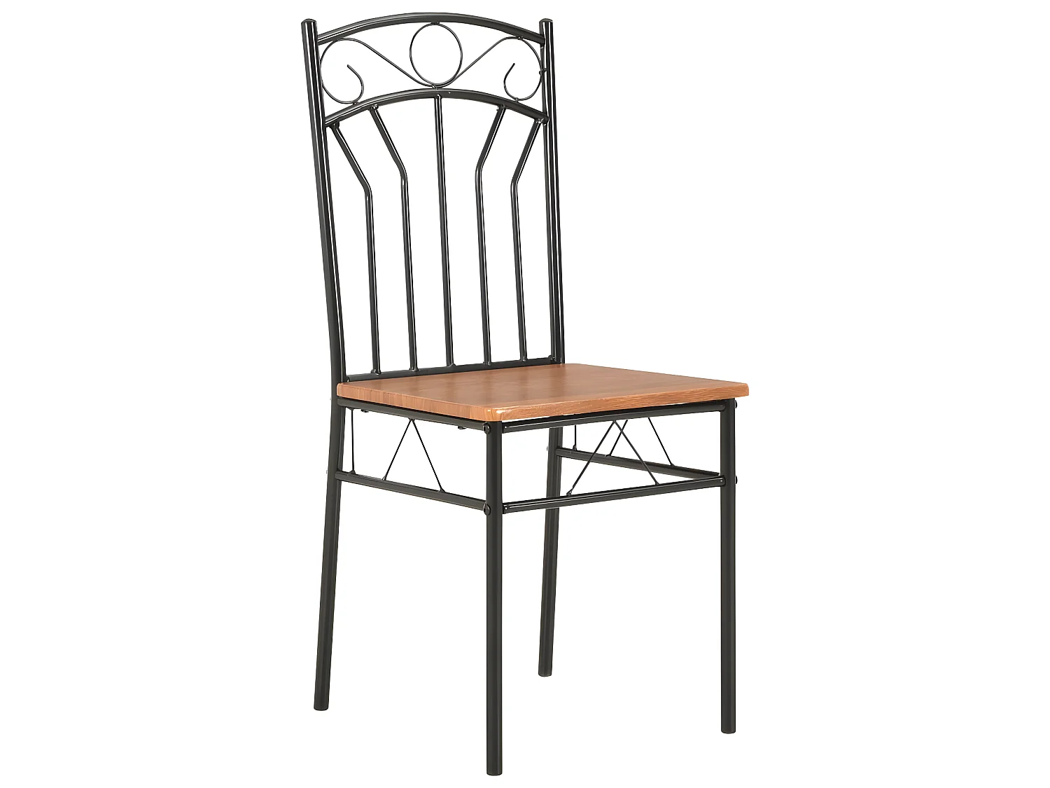 Lot de 2 chaises de salle à manger cuisine design classique marron MDF CDS020701