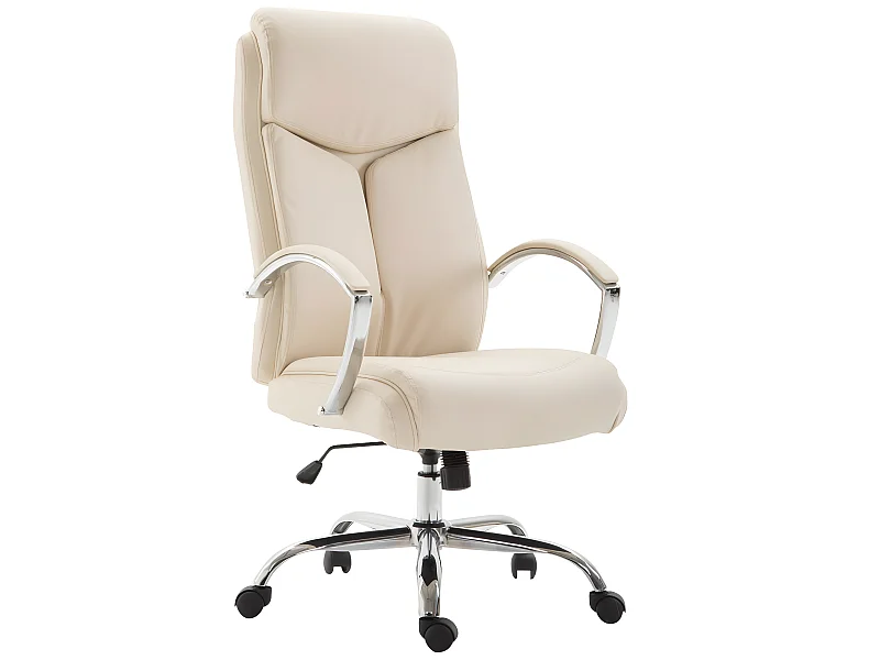 Fauteuil de bureau en crème 65 x 73 x 125 cm BUR10256
