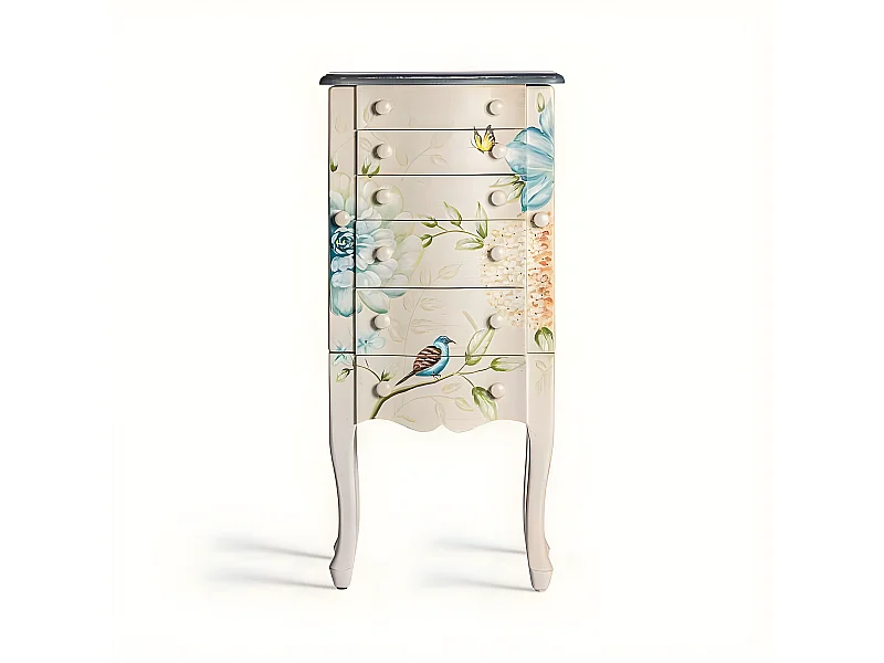 Mesilla De Noche Joyero Modelo Dalia Decorado De