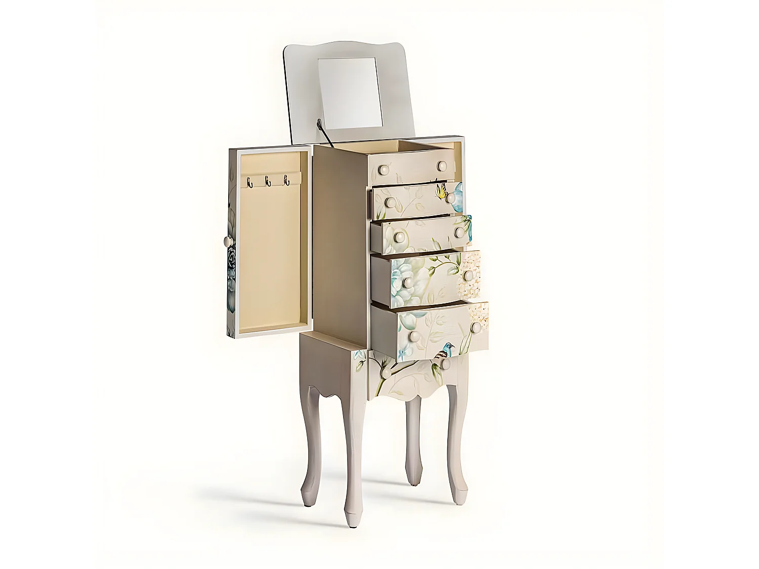 Mesilla De Noche Joyero Modelo Dalia Decorado De