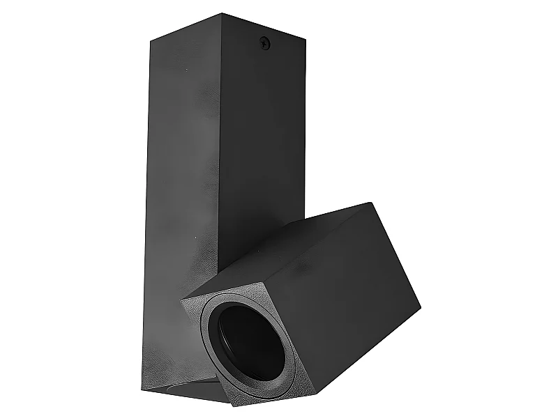 Foco interno in alluminio nero della serie Nerja FABRILAMP