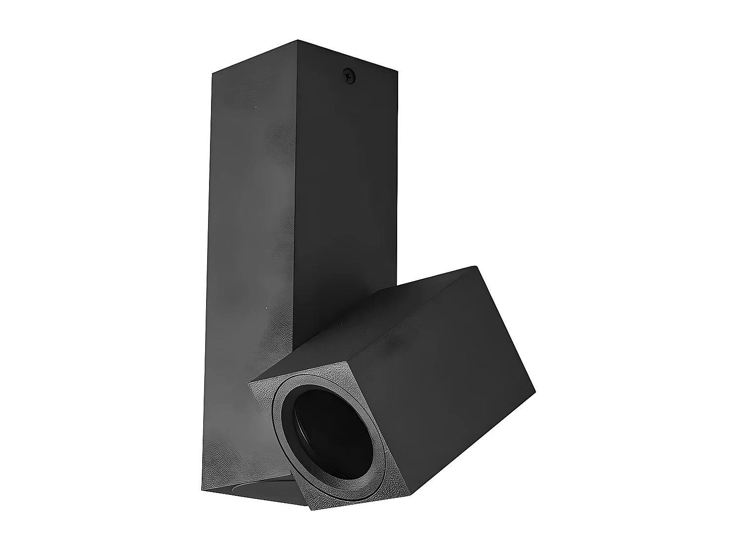 Foco interno in alluminio nero della serie Nerja FABRILAMP