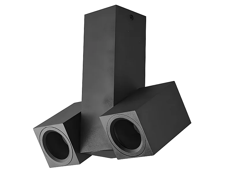 Foco di 2 luci in nero modello Nerja orientabile FABRILAMP