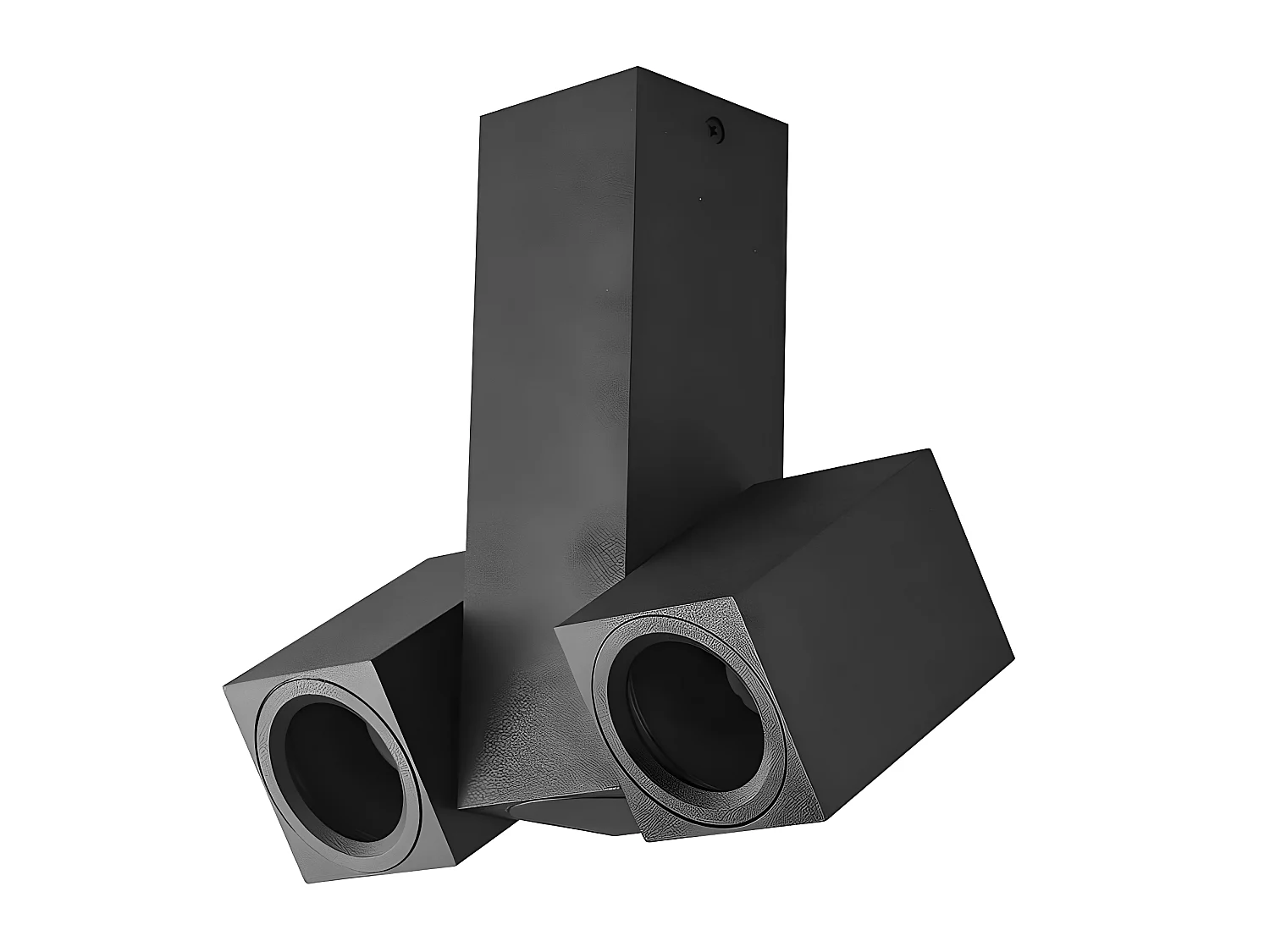 Foco di 2 luci in nero modello Nerja orientabile FABRILAMP