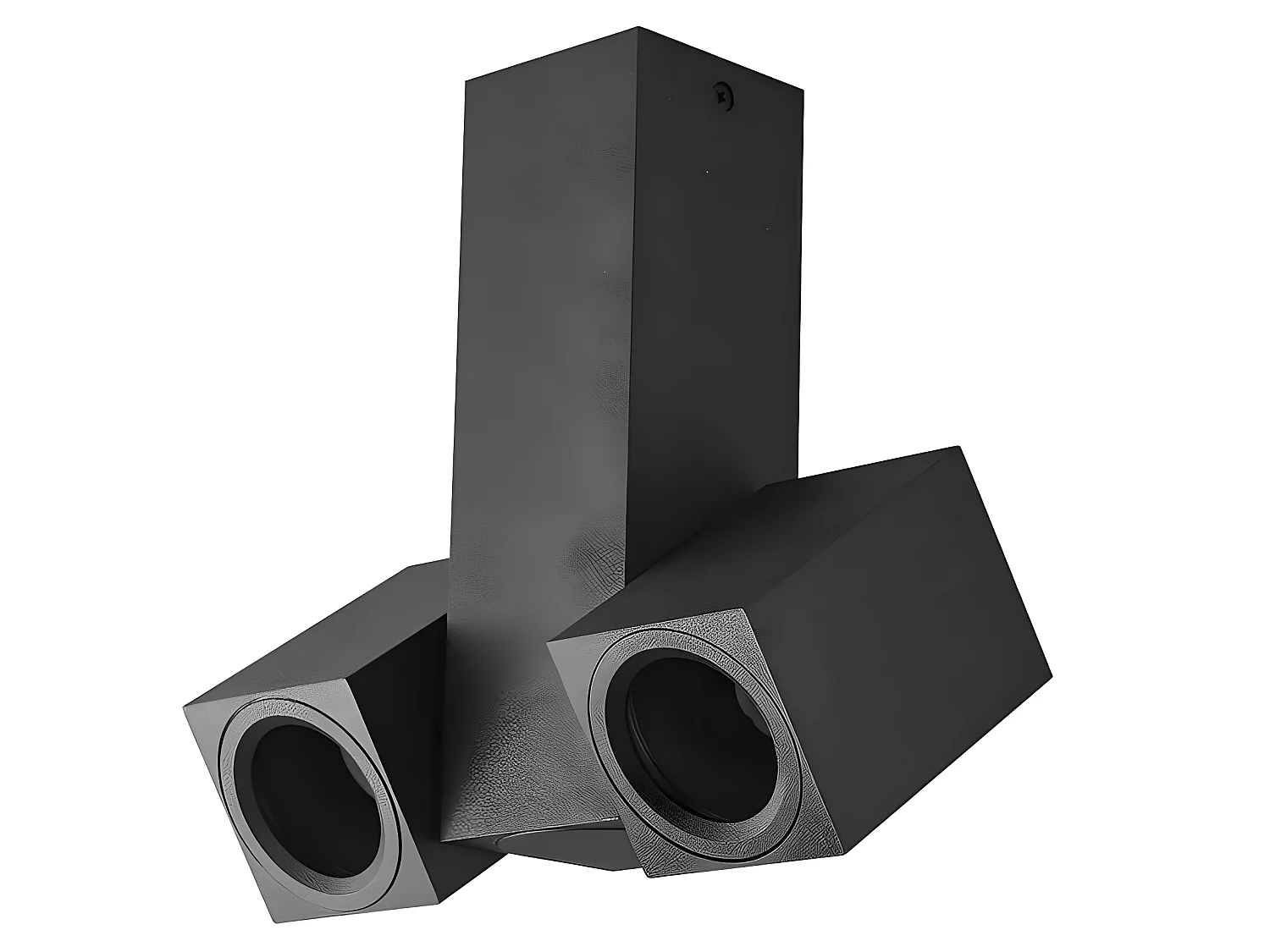 Foco de 2 lumières en modèle noir Nerja Orientable FABRILAMP