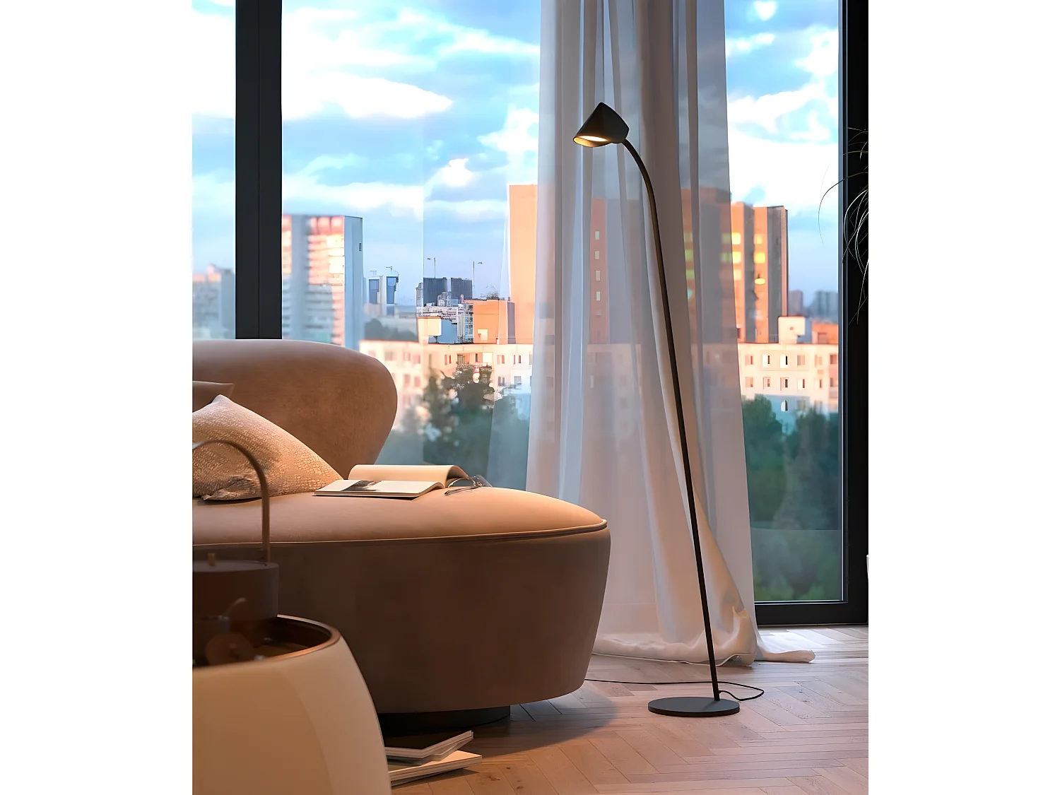 Bureau LED 8.5w CAPPUCCINA noir MANTRA