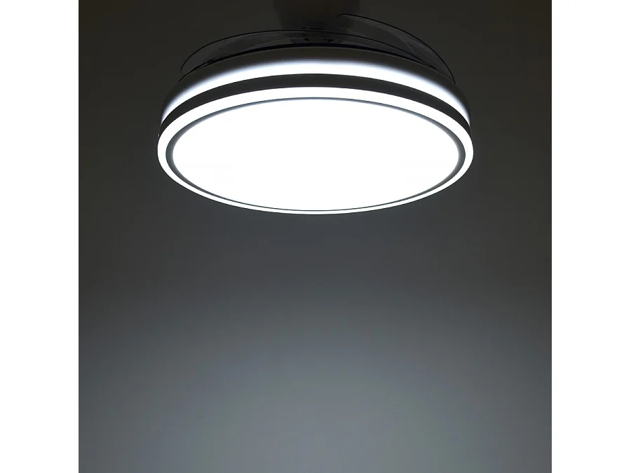 Ventilador Dc Led Asgard Blanco 4 Aspas Led Integrado Y Memoria Color