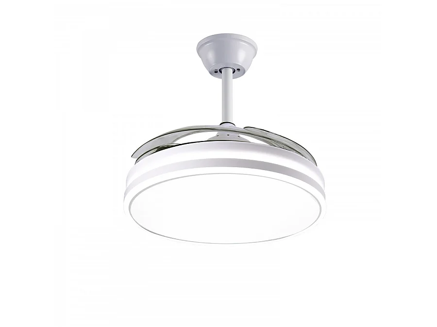 Ventilador Dc Led Asgard Blanco 4 Aspas Led Integrado Y Memoria Color