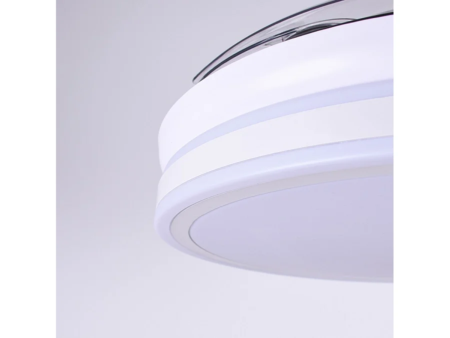 Ventilador Dc Led Asgard Blanco 4 Aspas Led Integrado Y Memoria Color