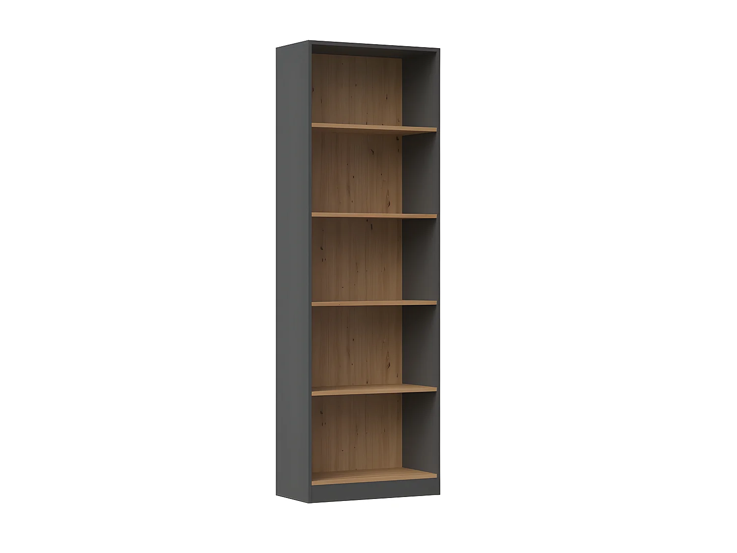 FLORENCE - Librería con 5 estantes - Dimensiones 182x60x30 cm - Unidad de almacenamiento de libros