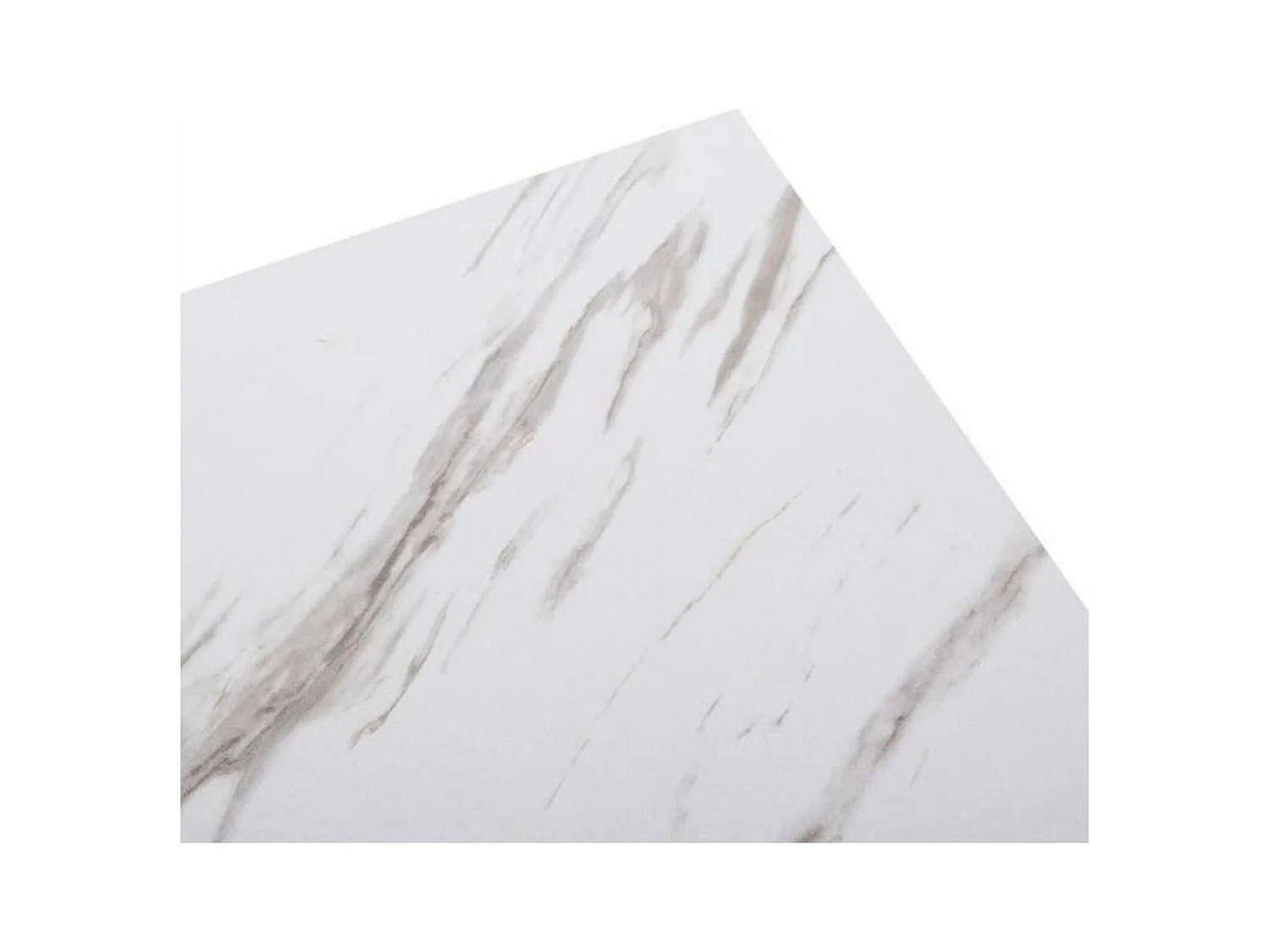 Table basse rectangulaire - decors marbre pietement metal noir - L 120 x l 60 x H 43 cm - MABLE