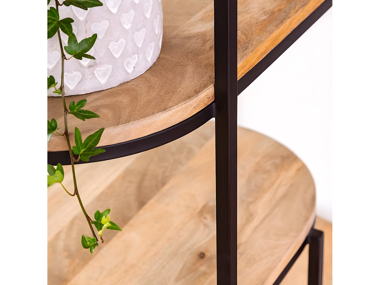 Etagère en bois de manguier et métal Owen