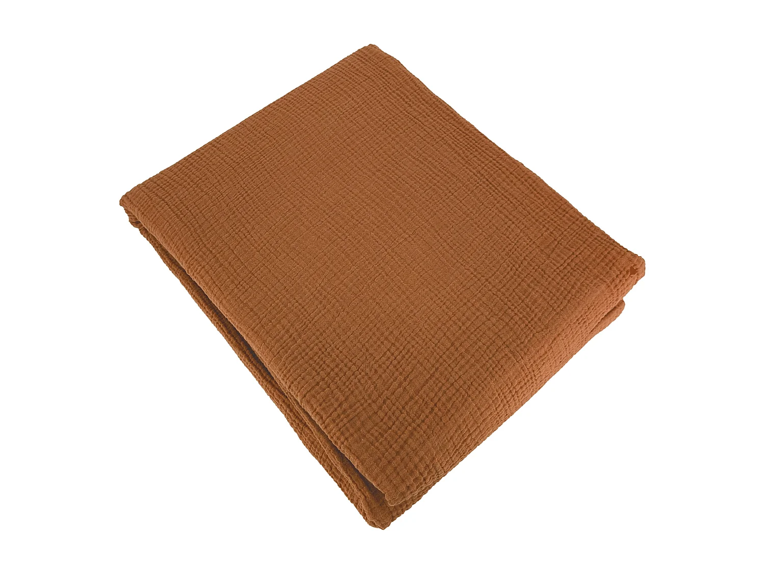 Parure de lit 240x220 cm double gaze de coton GAZGAZ caramel 3 pièces