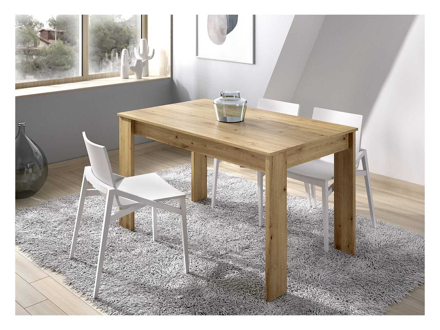 Mesa de comedor Sami nordic 76,9x136,5x81 cm