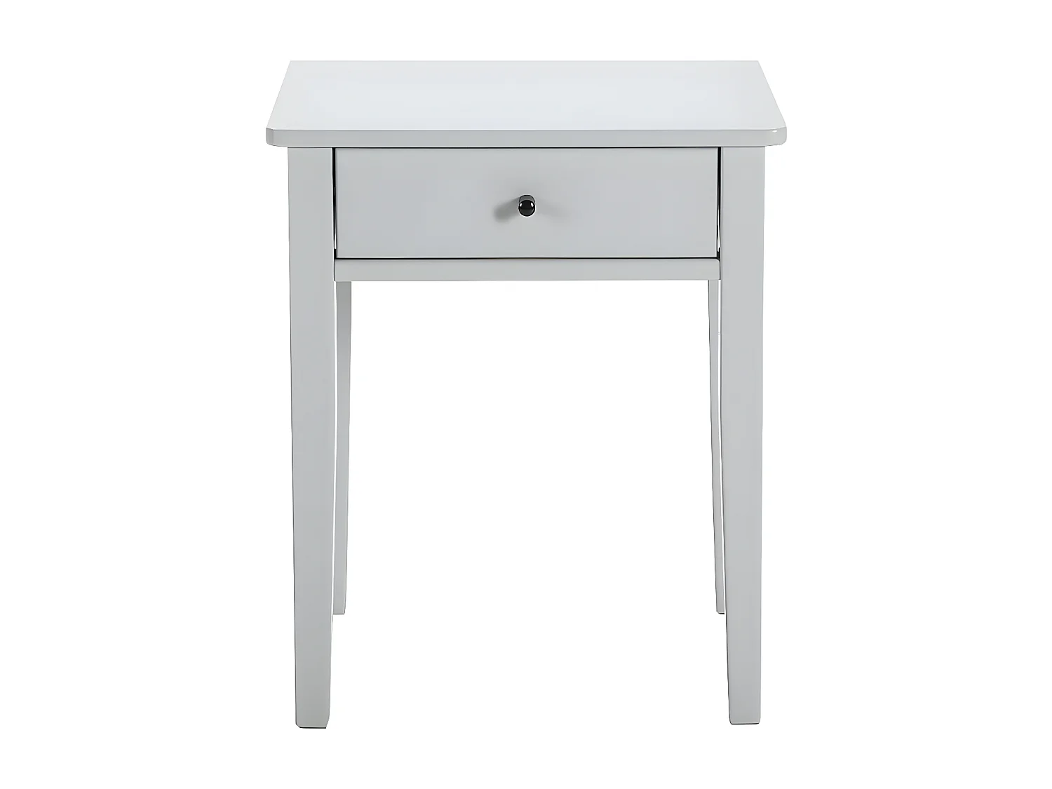 COLINA - Chevet 1 Tiroir MDF et Pin Coloris Gris Clair