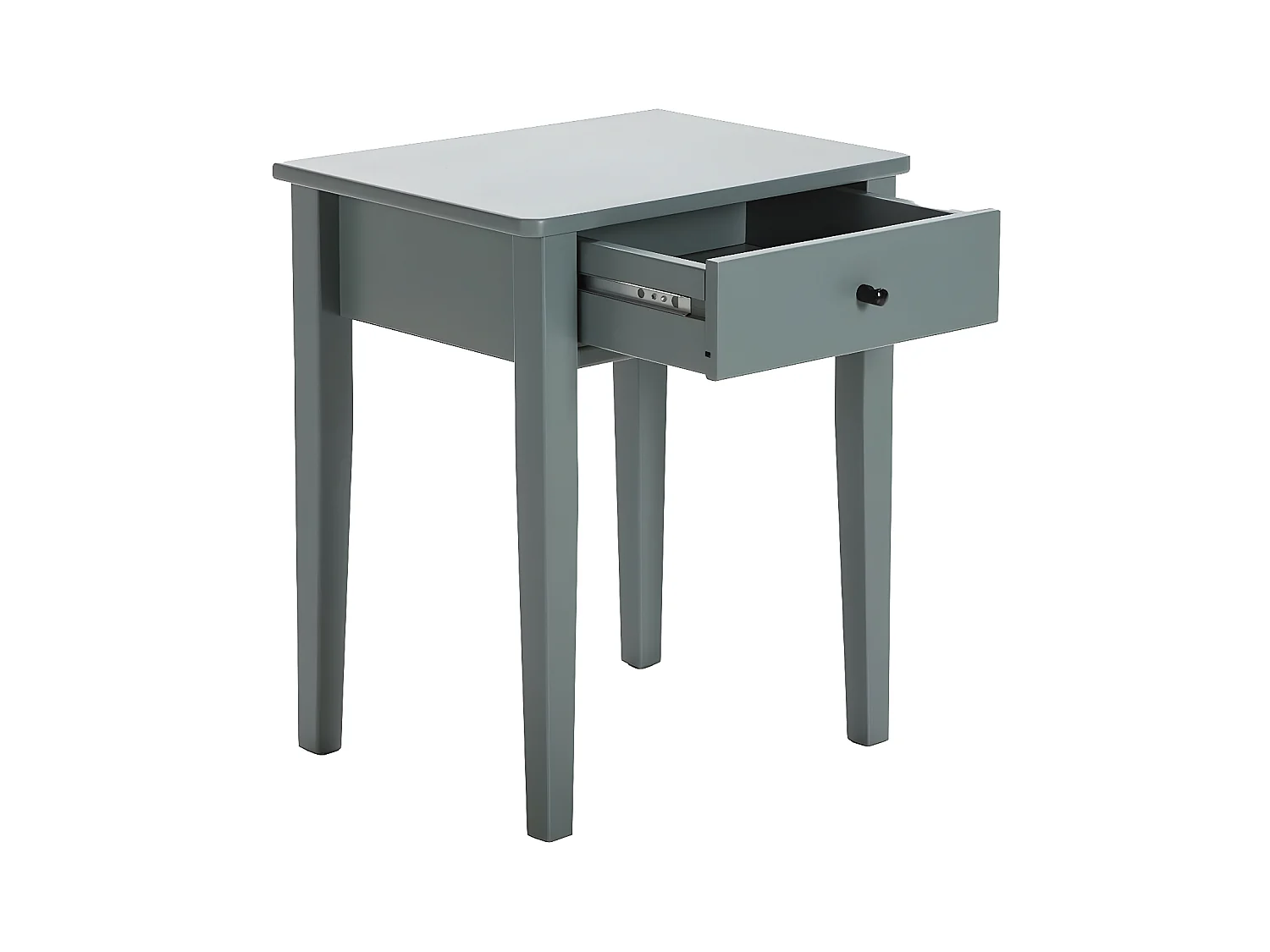 COLINA - Chevet 1 Tiroir MDF et Pin Coloris Vert Pétrole