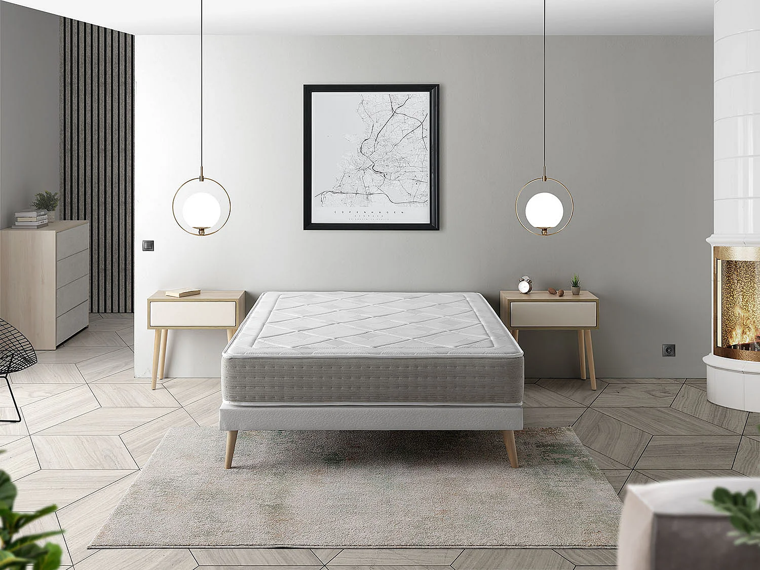 Materasso Memory Foam Singolo 100X200 CORAL, Alto 25 CM, Antistress, Ergonomico e Traspirante. Schiuma ecologica. DORMISSIMO