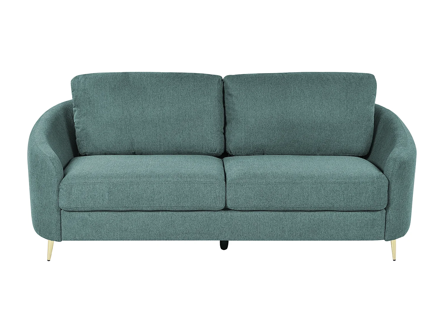 3-Sitzer Sofa grün mit Armlehnen goldenen Füßen Glamourös Modern Trosa