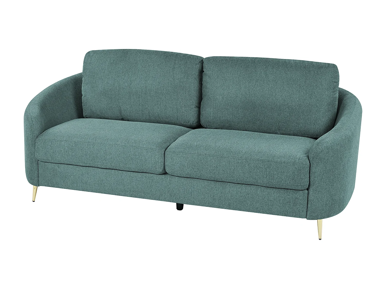3-Sitzer Sofa grün mit Armlehnen goldenen Füßen Glamourös Modern Trosa