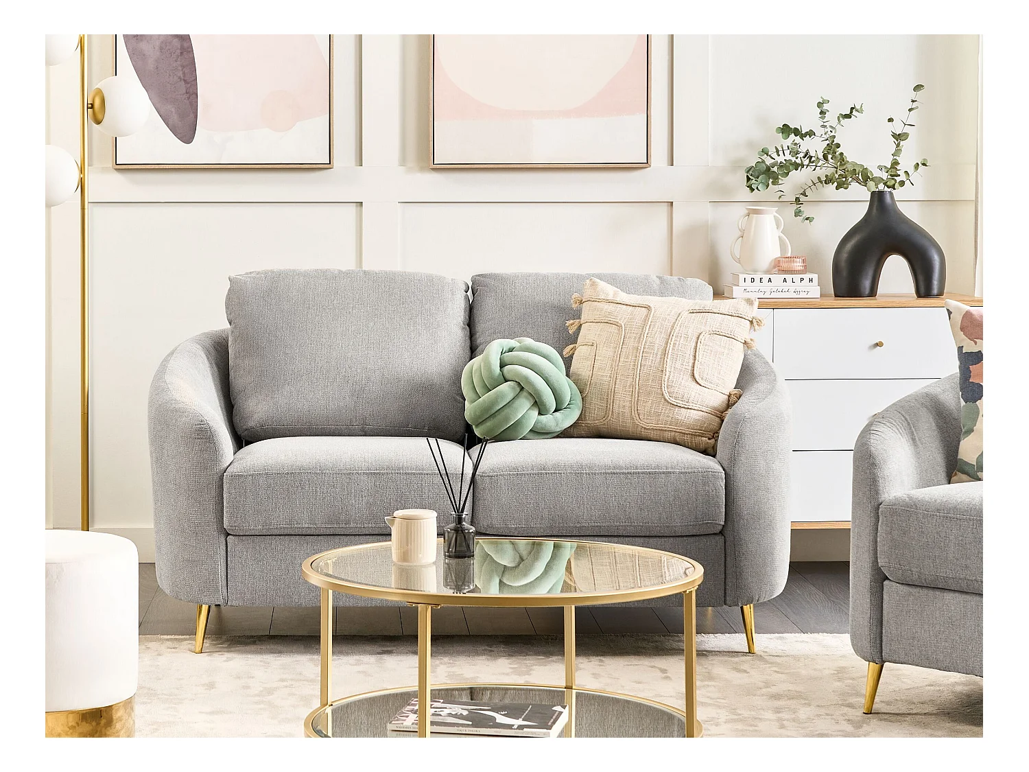 Bank TROSA Stof Lichtgrijs 2-zitter