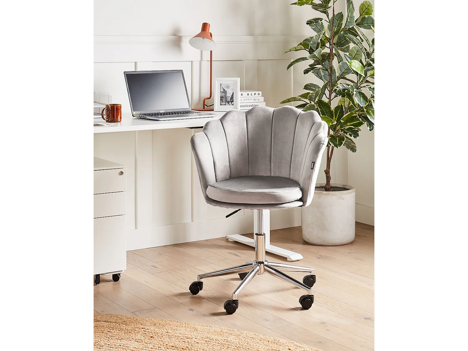 Chaise de bureau MONTICELLO Velours Gris