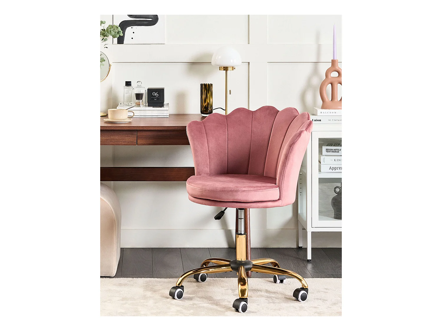 Sedia da scrivania MONTICELLO Velluto Rosa