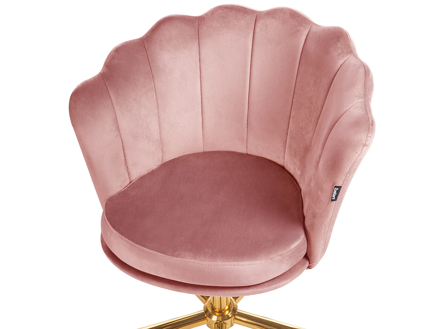 Schreibtischstuhl drehbar MONTICELLO Samtstoff Rosa