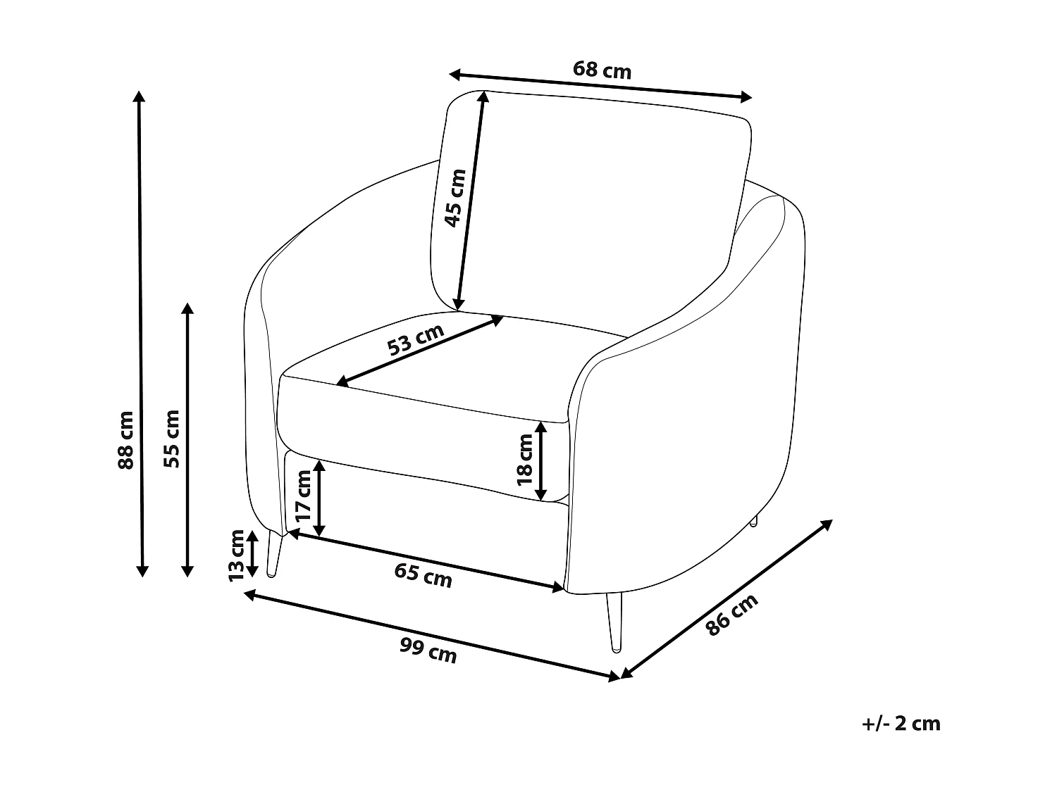 Fauteuil TROSA Tissu Vert