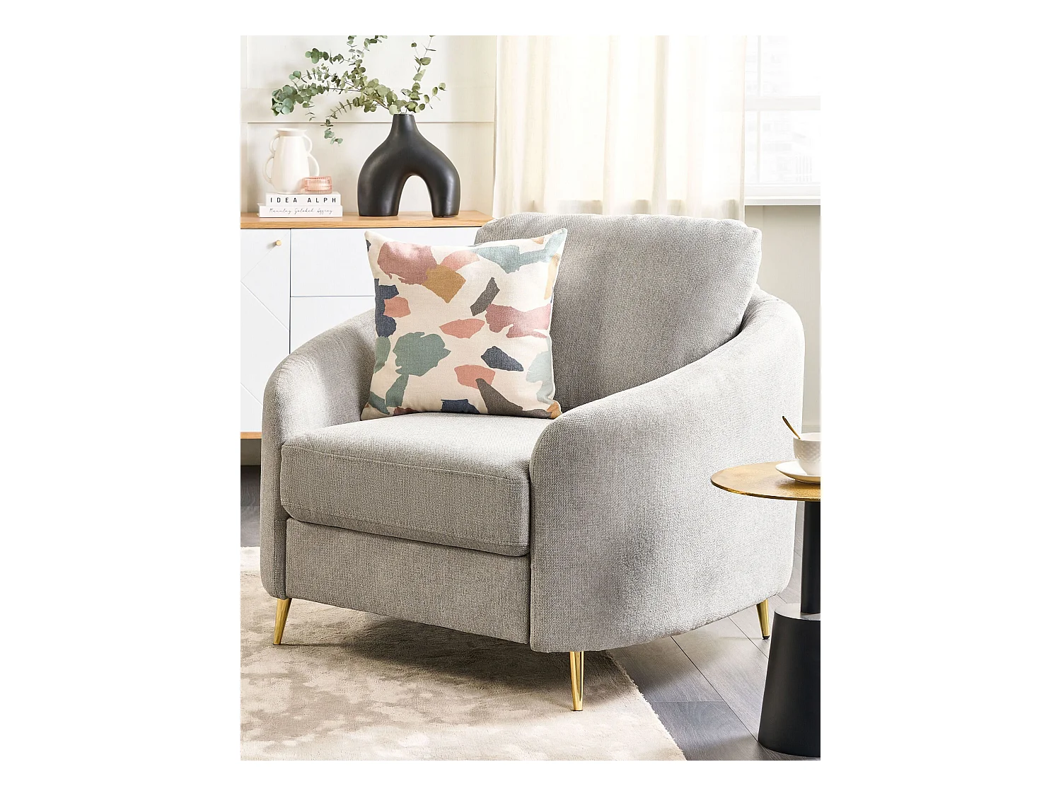 Fauteuil TROSA Tissu Gris clair