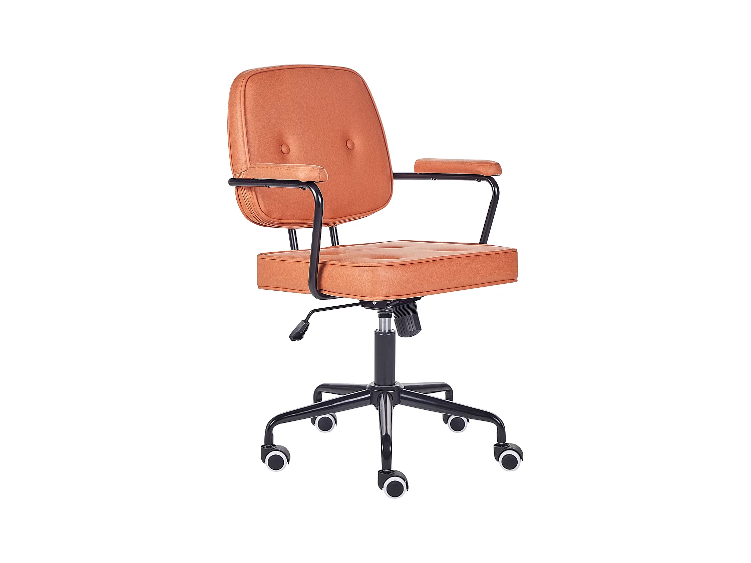 Krzesło biurowe Obrotowy PAWNEE Ekoskóra Pomarańczowy