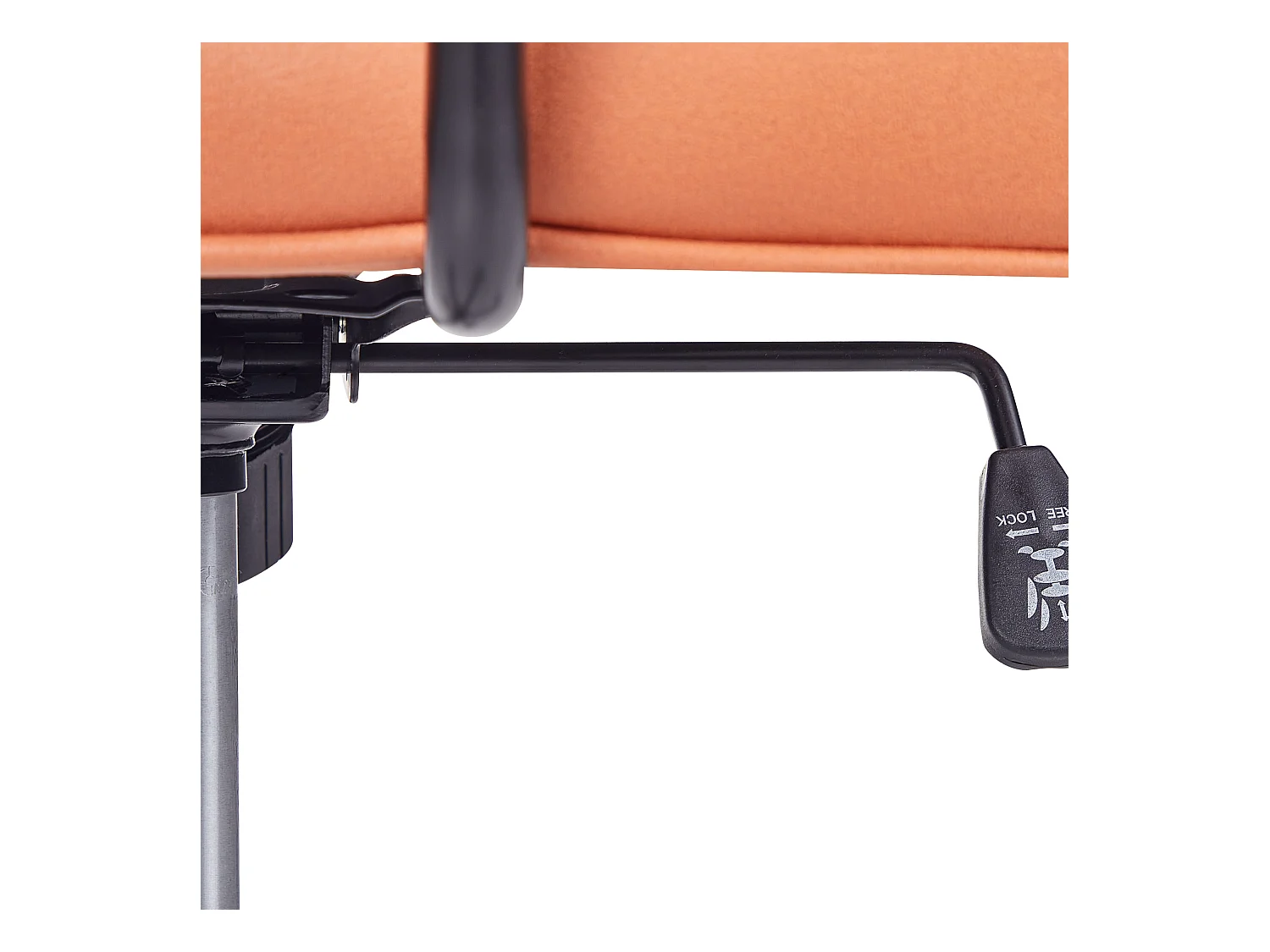 Krzesło biurowe Obrotowy PAWNEE Ekoskóra Pomarańczowy