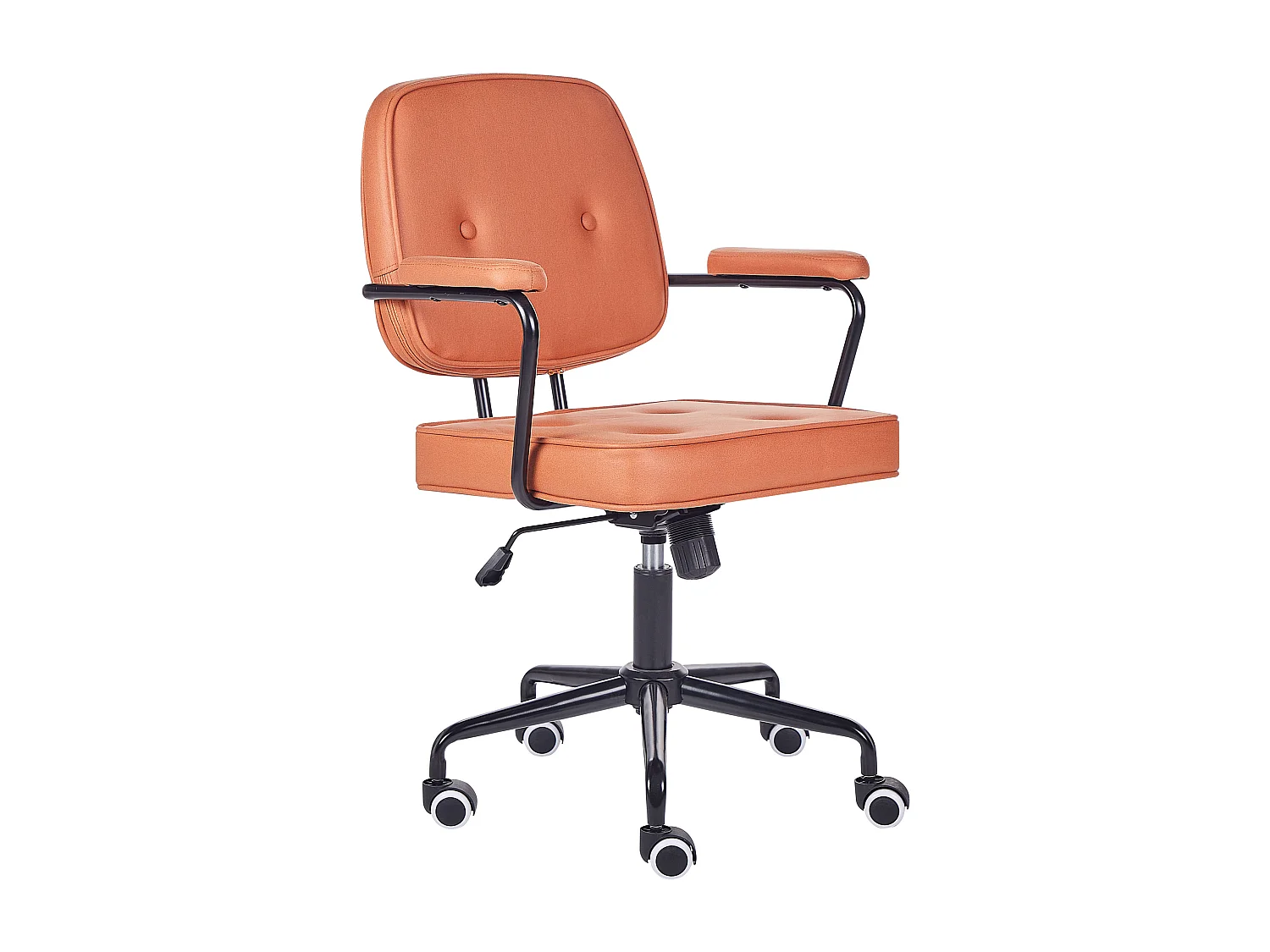 Sedia da scrivania PAWNEE Pelle sintetica Arancione