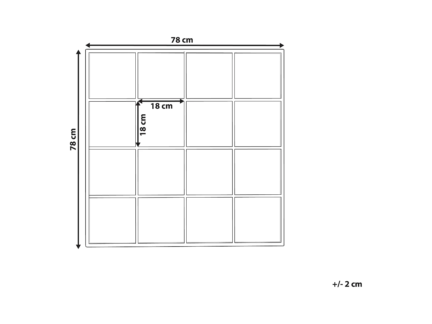 Wandspiegel BLESLE 78 cm 78 cm Metaal Zwart