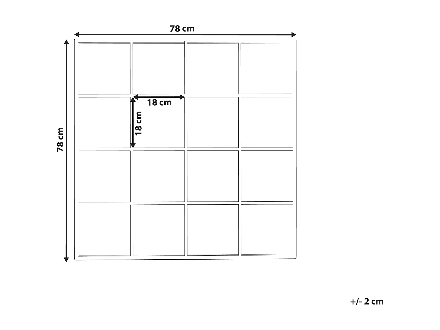 Wandspiegel BLESLE 78 cm 78 cm Metaal Zwart