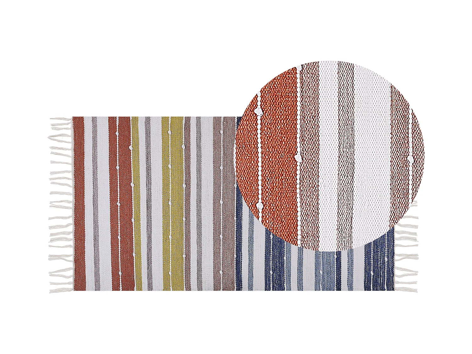 Vloerkleed polyester meerkleurig 80 x 150 cm TOZAKLI