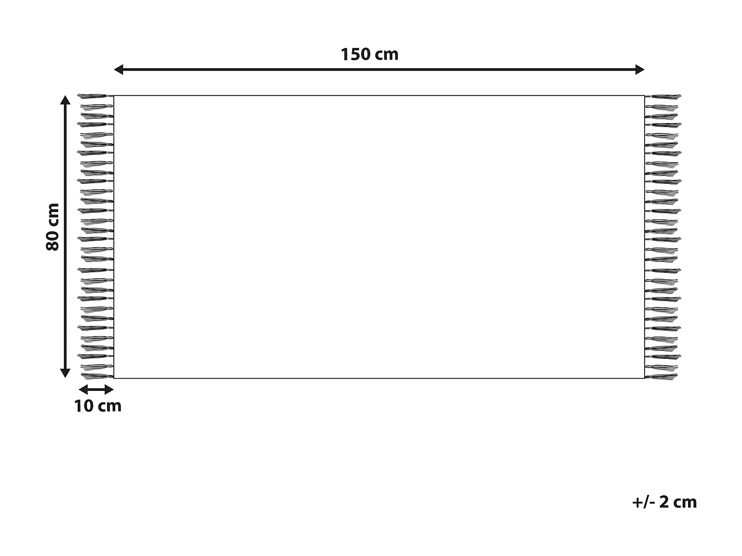 Vloerkleed polyester meerkleurig 80 x 150 cm TOZAKLI