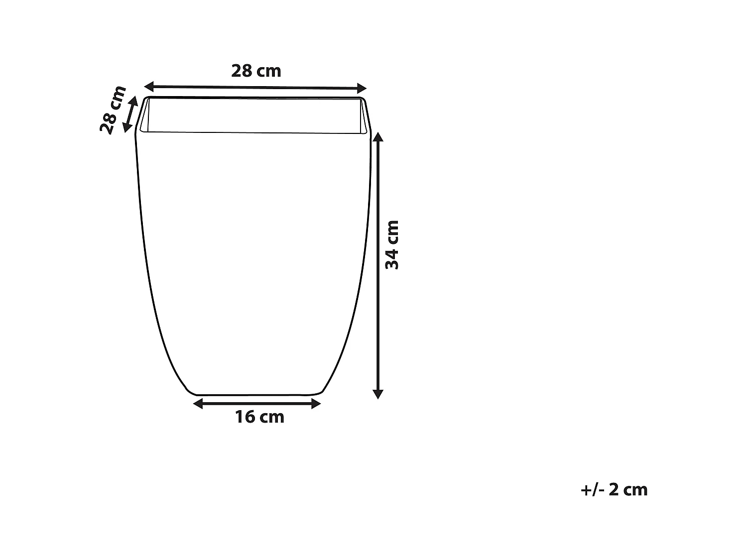 Vaso MIRO Pedra 28 cm Branco