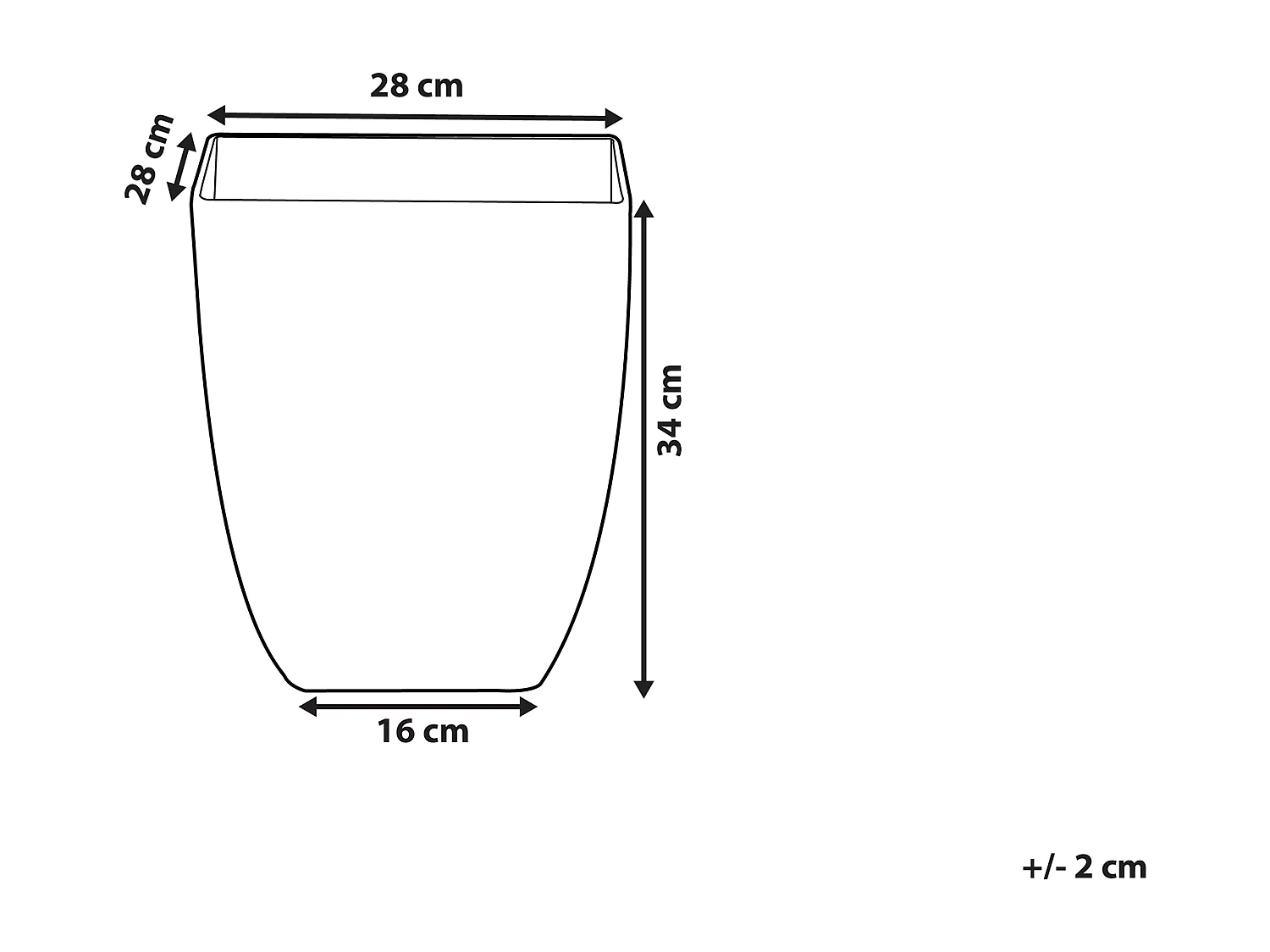 Bloempot MIRO Steen 28 cm Wit