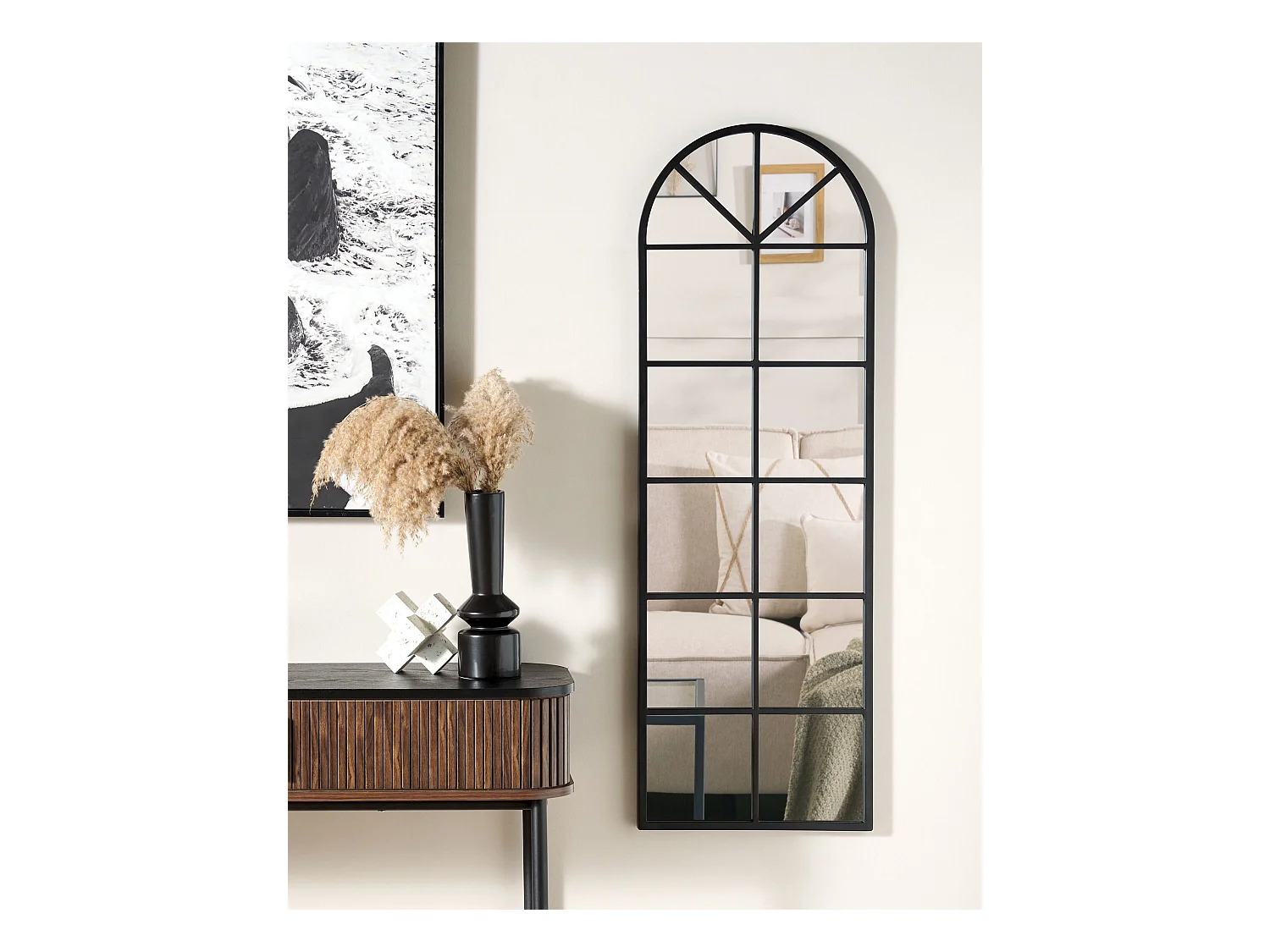 Miroir BROUAGE 40 cm 120 cm Métal Noir