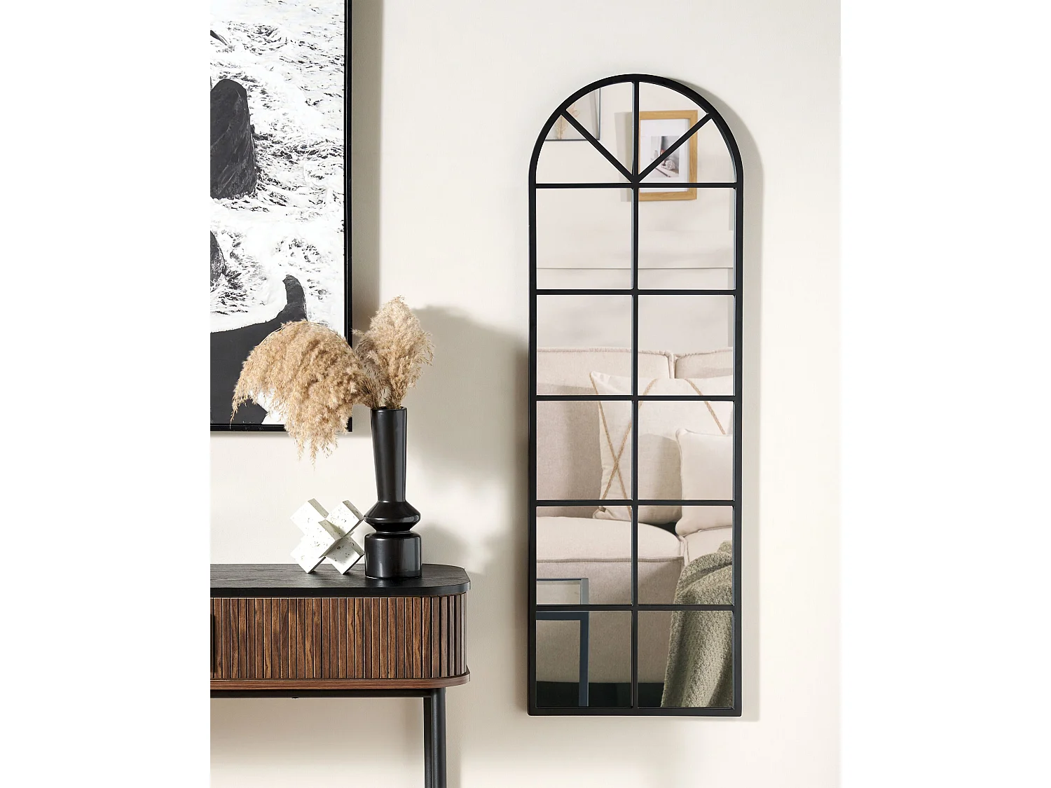 Miroir BROUAGE 40 cm 120 cm Métal Noir