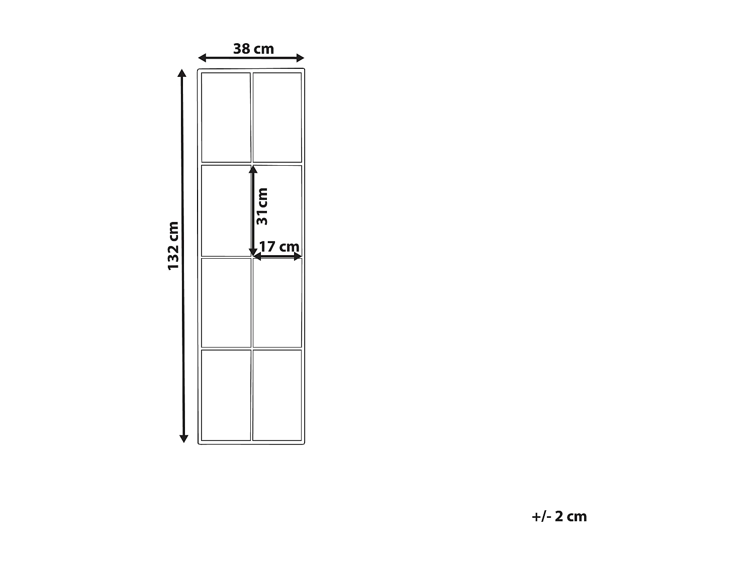 Miroir CAMON 38 cm 132 cm Métal Noir