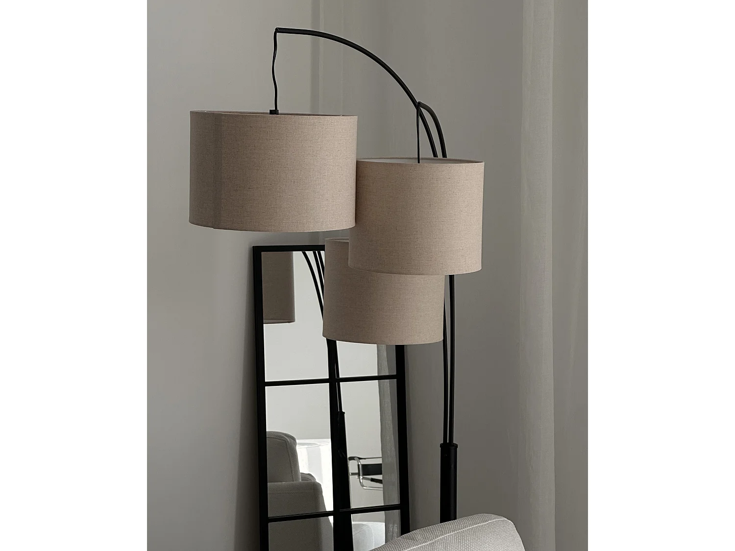 Miroir CAMON 38 cm 132 cm Métal Noir