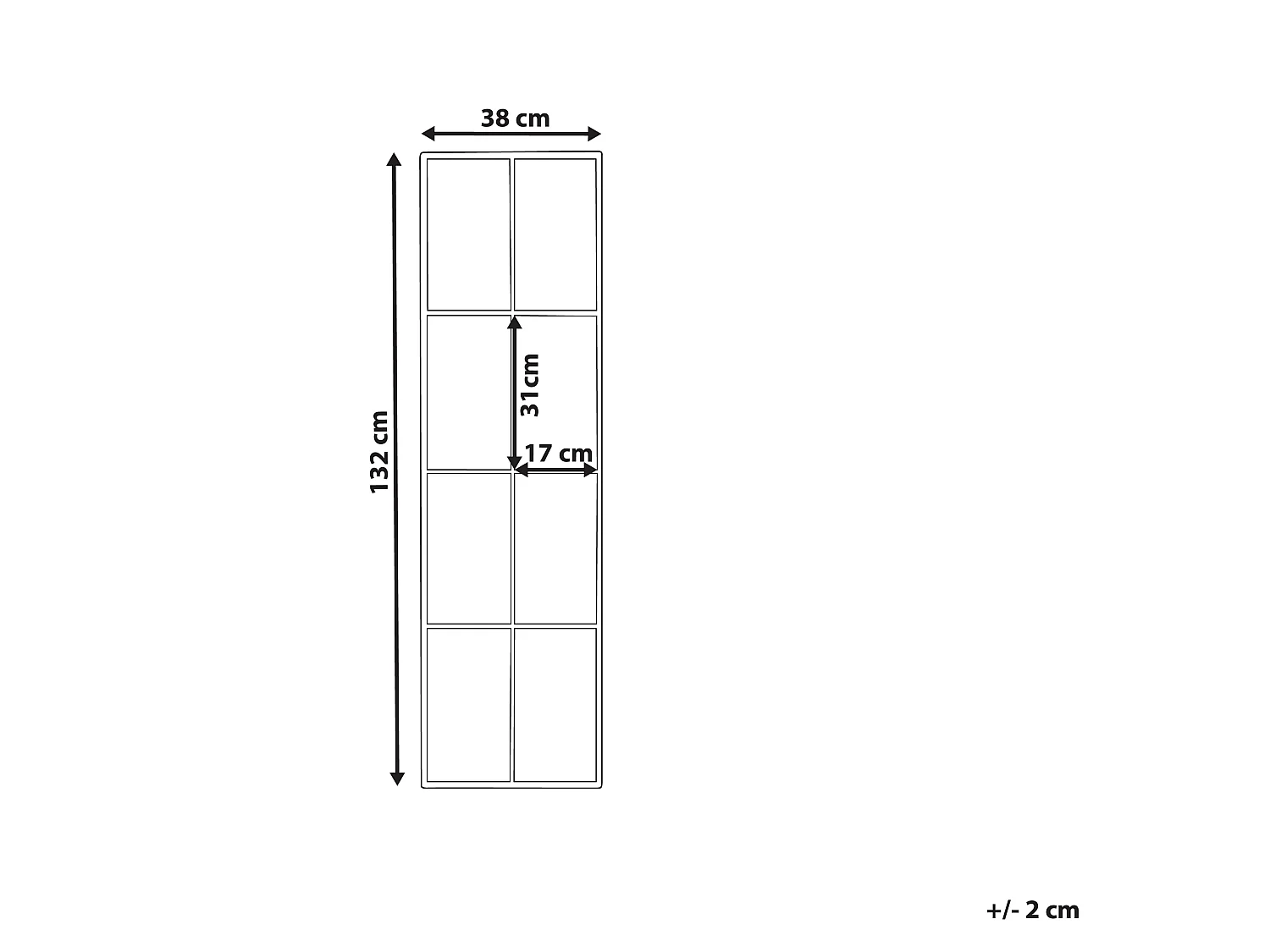 Wall Mirror CAMON 38 cm 132 cm Metal Black