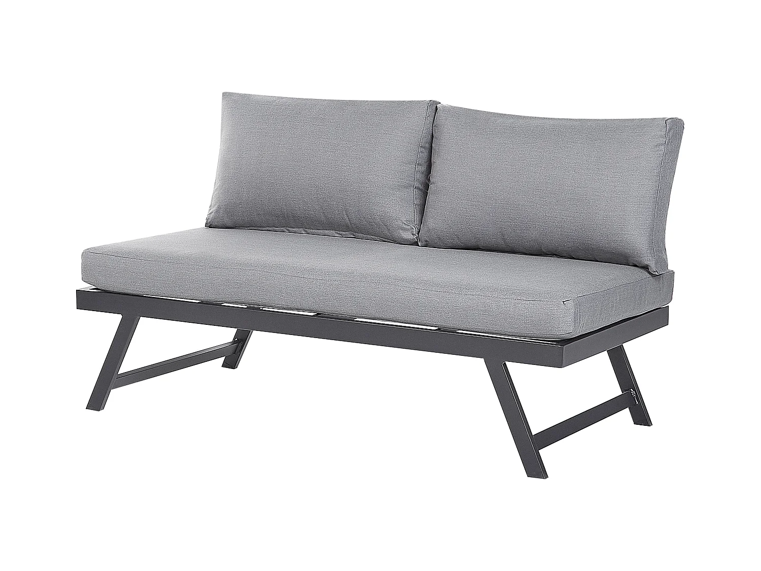 Conjunto esquinero de jardín 5 plazas COCCORINO Metal Gris