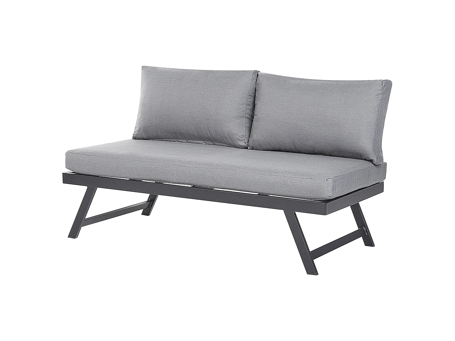 Ensemble de canapés d'angle de jardin 5 places COCCORINO Métal Gris