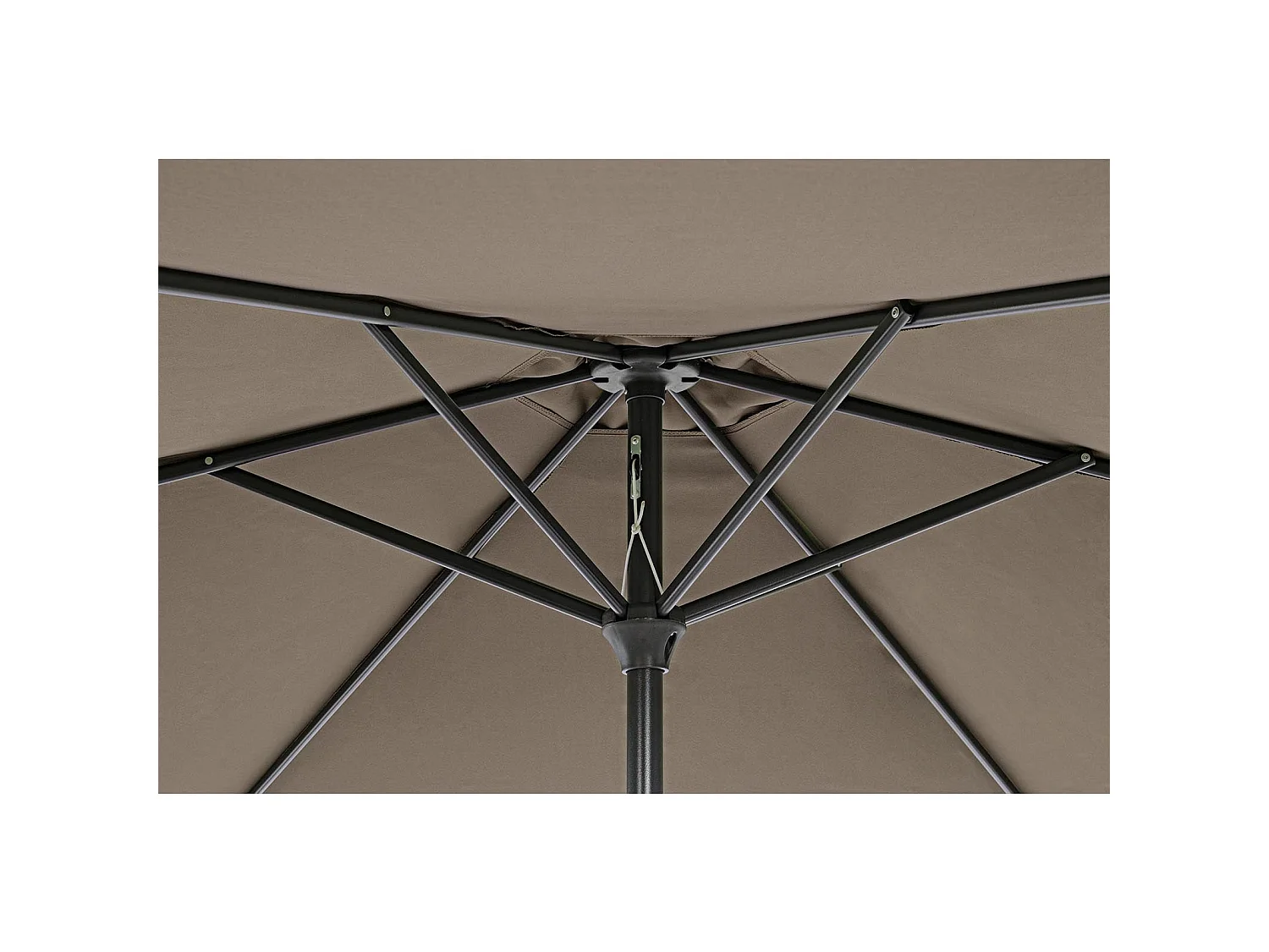 Ombrellone palo centrale "Kalife" in alluminio verniciato a polvere per giardino e balcone Ø 270 cm / Cloud
