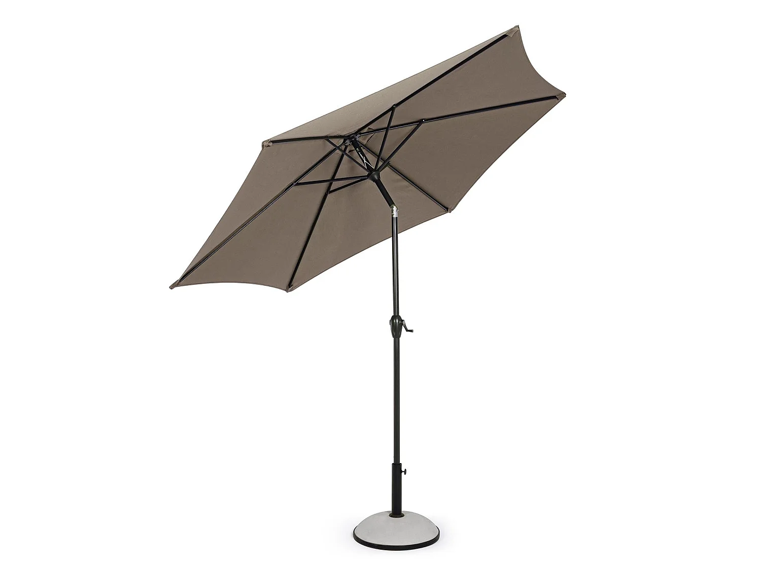 Ombrellone palo centrale "Kalife" in alluminio verniciato a polvere per giardino e balcone Ø 270 cm / Cloud